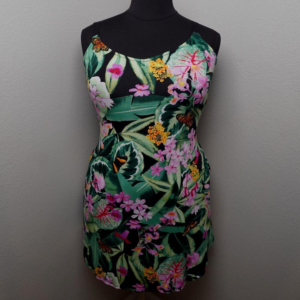 Lilac London Tropical Flowy Mini Dress XXL
